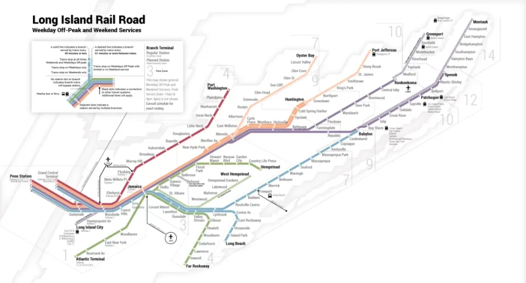 LIRR Train Map